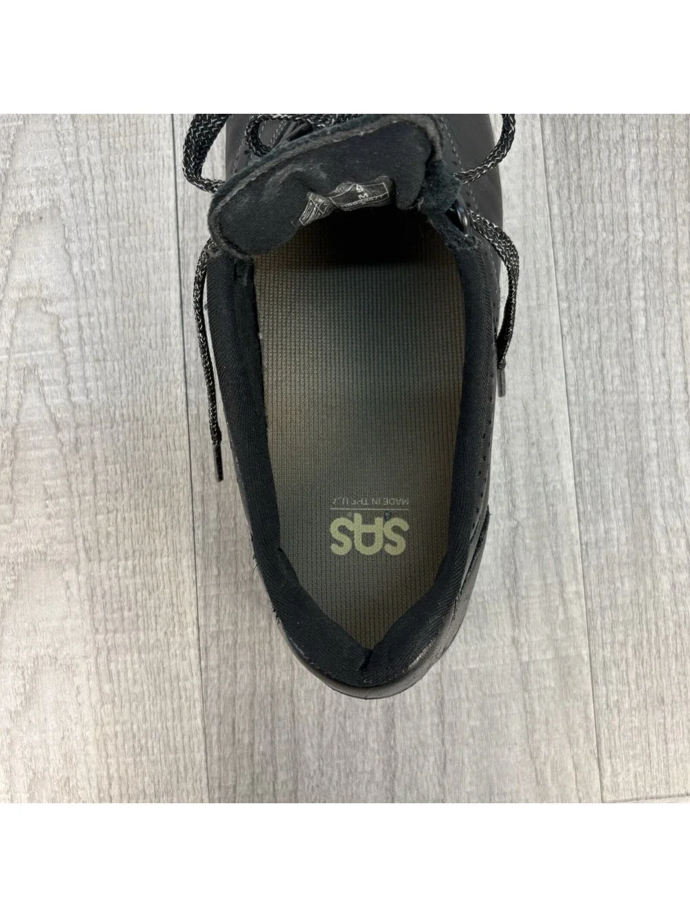 SAS Free Time Women's Black Leather Comfort Walking Shoes 9 M